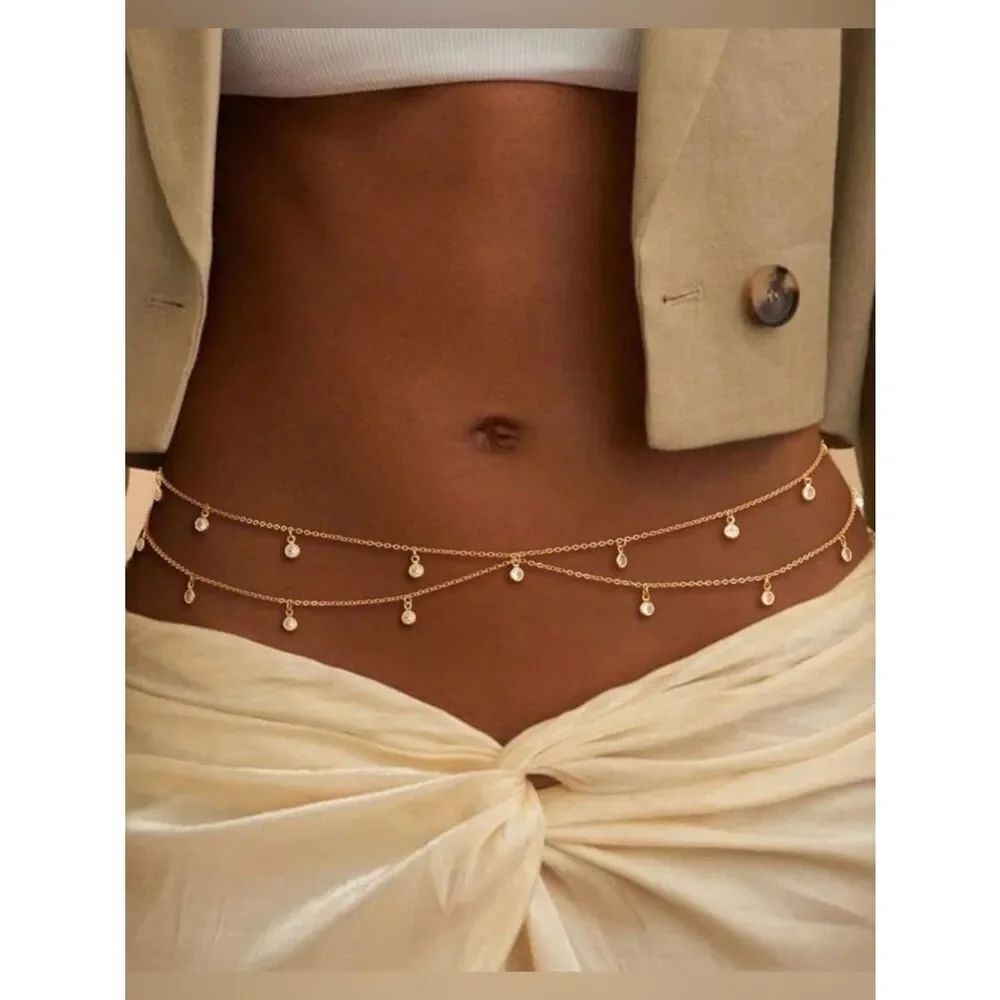 Gold Layered Belly Chain A1924